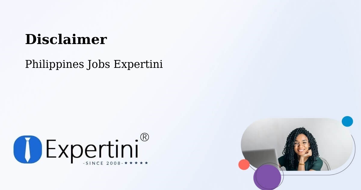 Disclaimer – Surigao City - Philippines Jobs Expertini