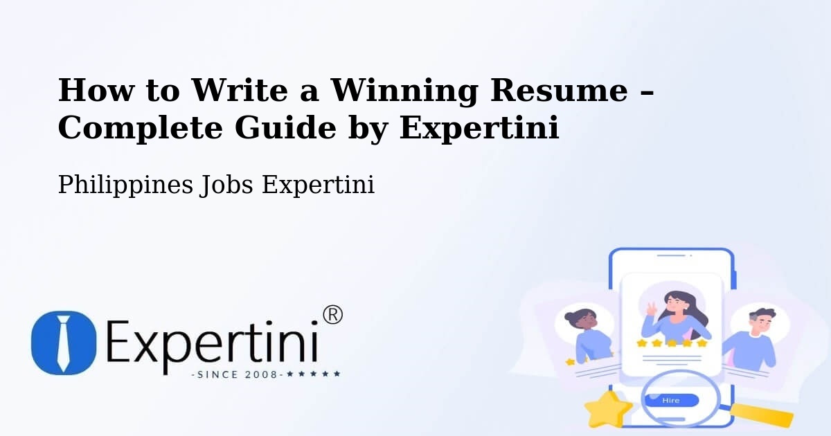 Resume Writing Guide for Job Seekers – Surigao City - Surigao City, Philippines Jobs Expertini